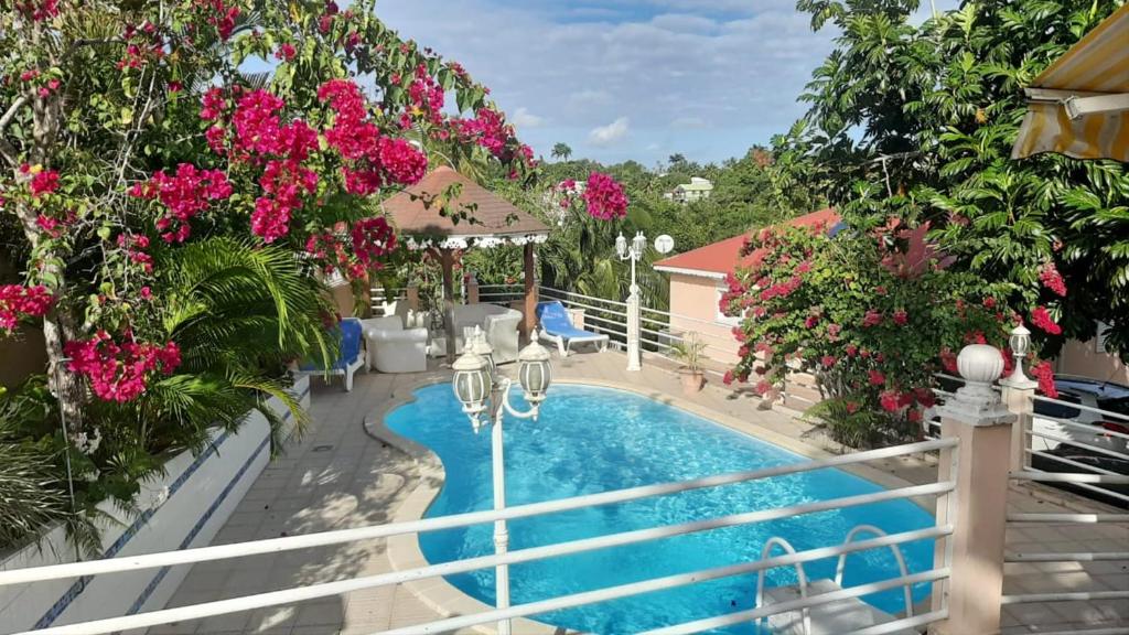 Bazén v ubytování Appartement lumineux avec piscine partagée, Sainte-Anne, 75 m² nebo v jeho okolí