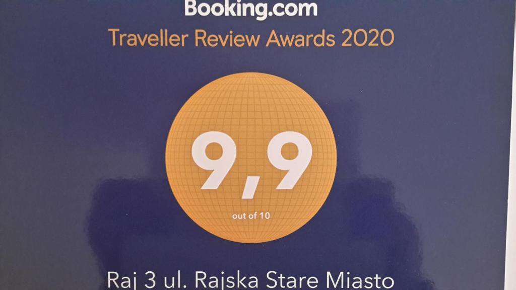 Certifikát, ocenenie alebo iný dokument vystavený v ubytovaní Raj 3 ul. Rajska Stare Miasto