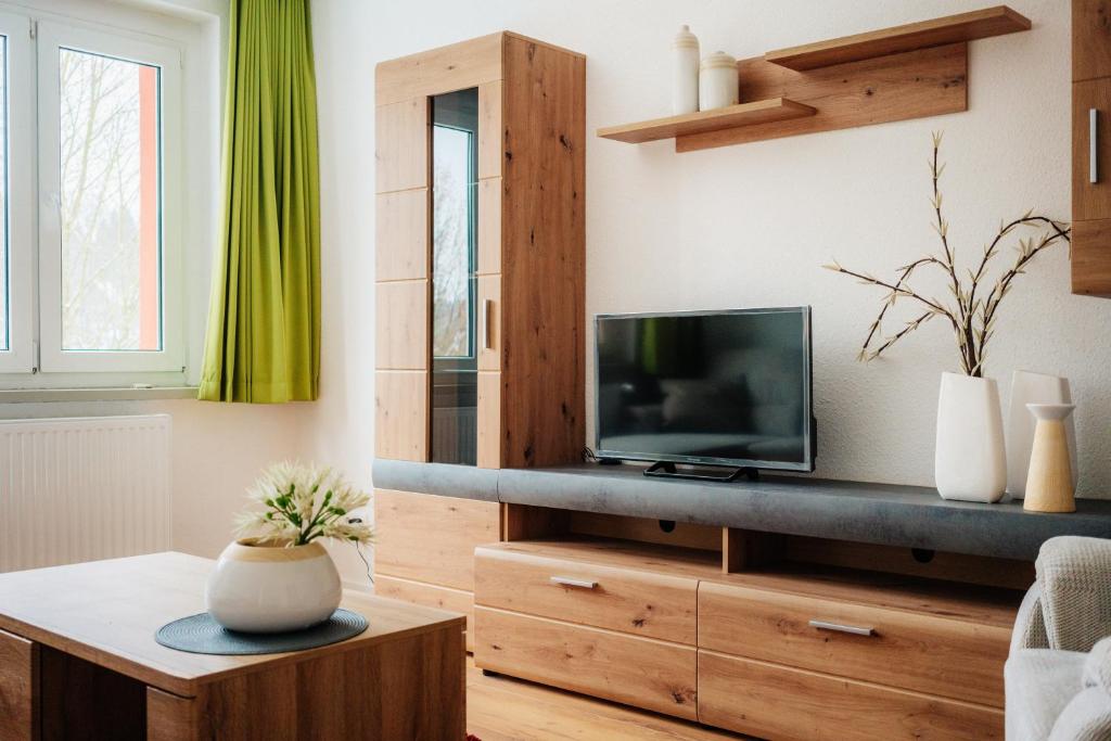 TV a/nebo společenská místnost v ubytování Bode_Apartments