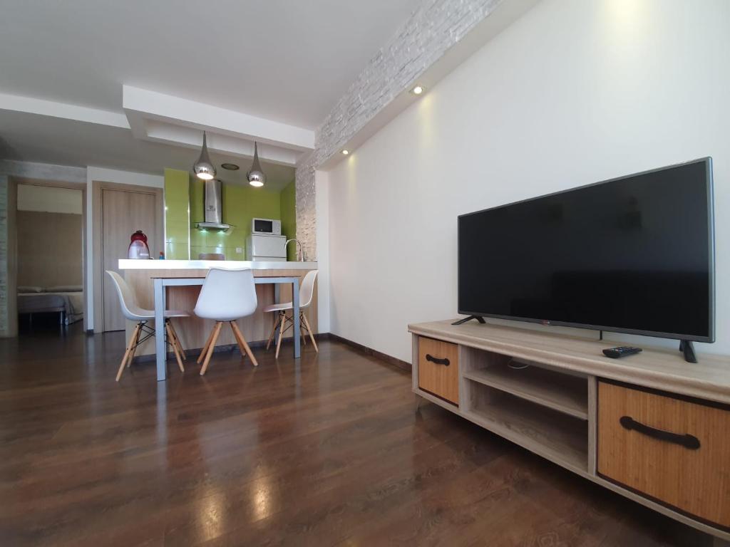 TV a/nebo společenská místnost v ubytování Piso familiar Salou