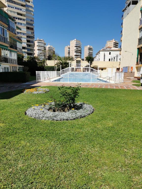 A garden outside Lido Beachfront
