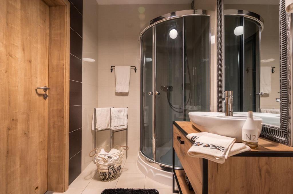 Kúpeľňa v ubytovaní Apartament Karpielówka przy Potoku