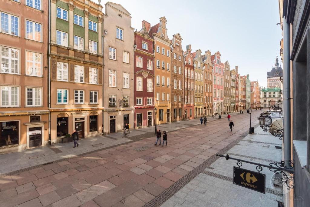 Výhľad na mesto Gdansk alebo výhľad na mesto priamo z apartmánu