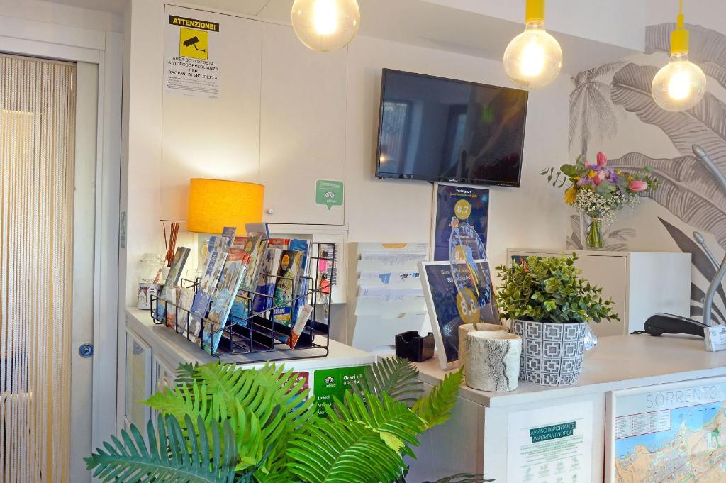 TV a/nebo společenská místnost v ubytování B&B Sorrento Central