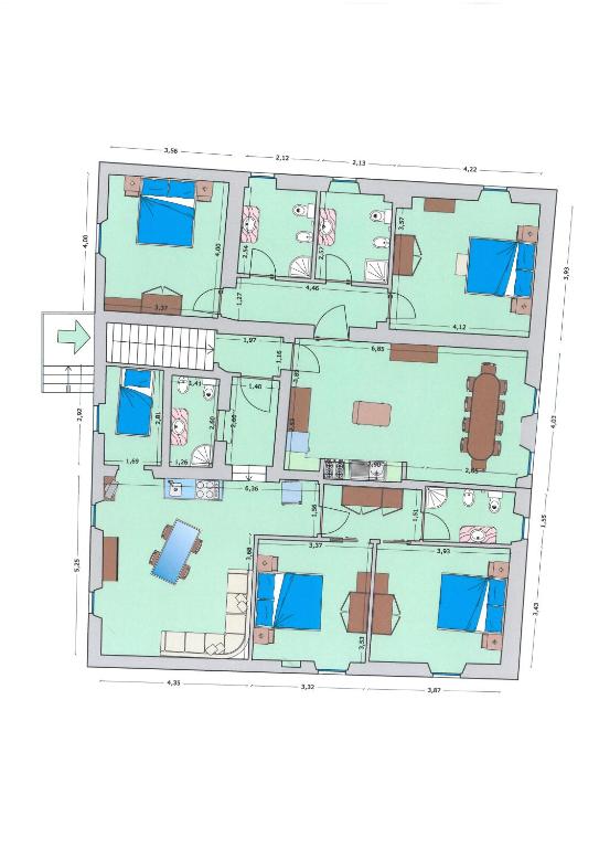 Plán poschodí v ubytovaní Villa Pian De Noci - Tenuta del Palagio