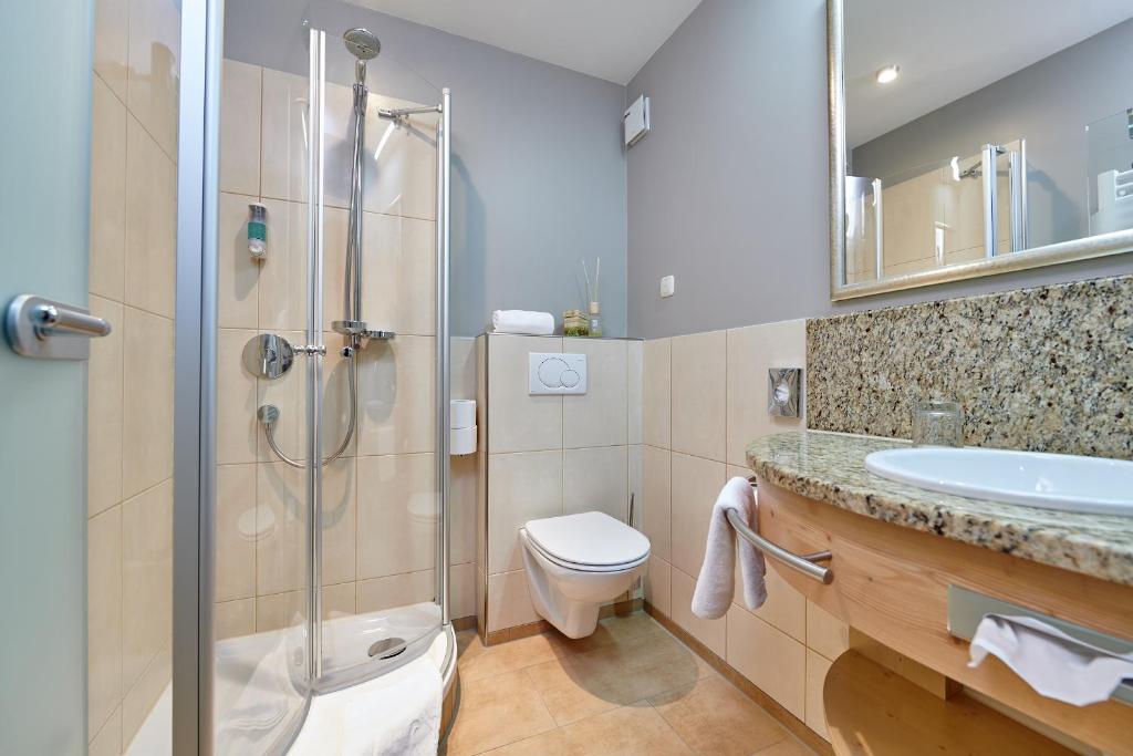 Koupelna v ubytování Hotel Reinerhof