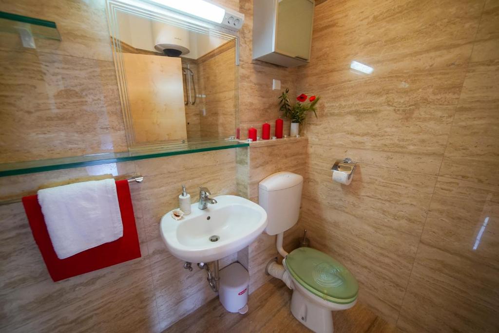 Koupelna v ubytování Villa Medusa