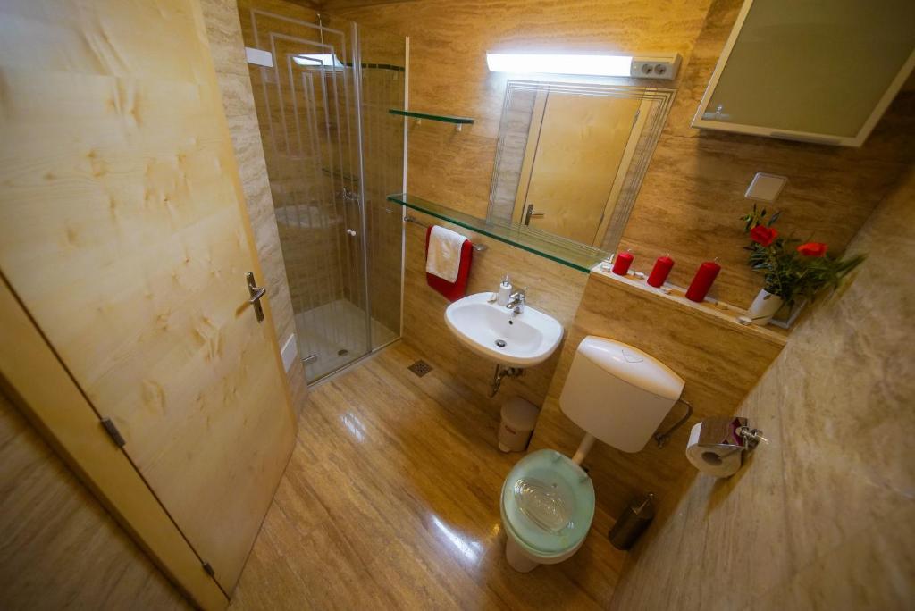 Koupelna v ubytování Villa Medusa