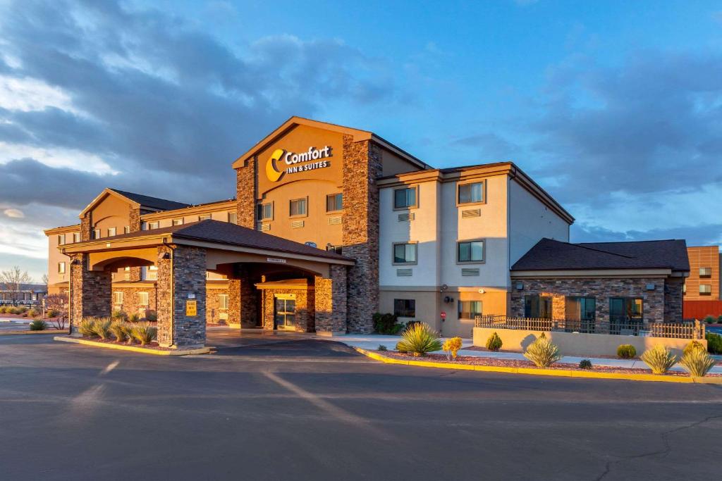 佩吉的住宿－Comfort Inn & Suites Page at Lake Powell，酒店前方的 ⁇ 染