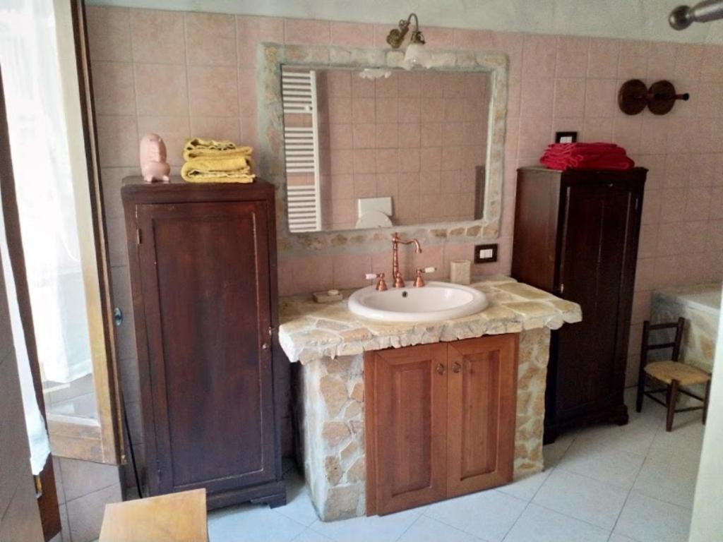Koupelna v ubytování B&B Il Caùto