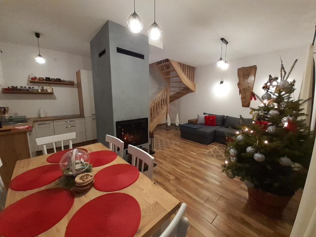 Posezení v ubytování Brzozowy Zagajnik Bieszczady - Domki z Balia Ogrodowa
