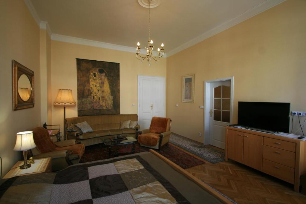 TV a/nebo společenská místnost v ubytování Apartment No. 20 Jaltská 3