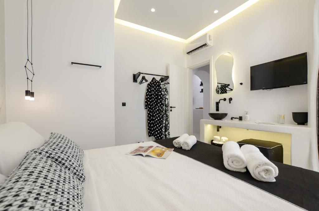 Posteľ alebo postele v izbe v ubytovaní Diadema Apartments in the Town