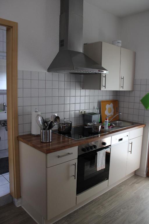 Kuchyň nebo kuchyňský kout v ubytování Winzerhof Senn