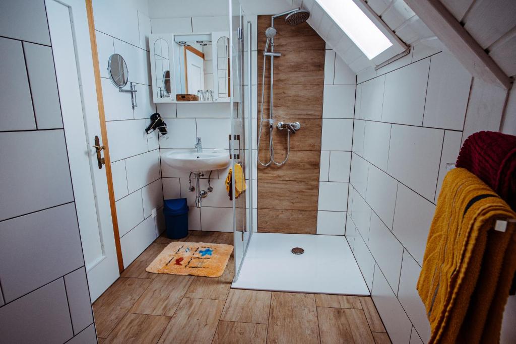 Koupelna v ubytování Apartments Krista