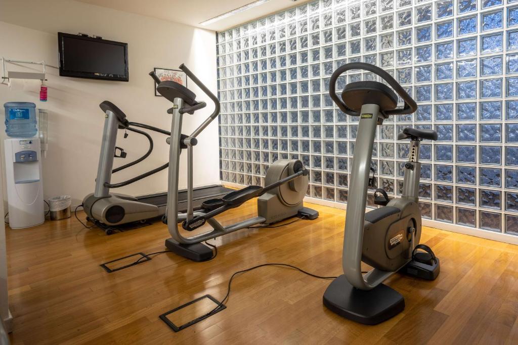 Fitness centrum a/nebo fitness zařízení v ubytování Best Western Plus Hotel Monza e Brianza Palace