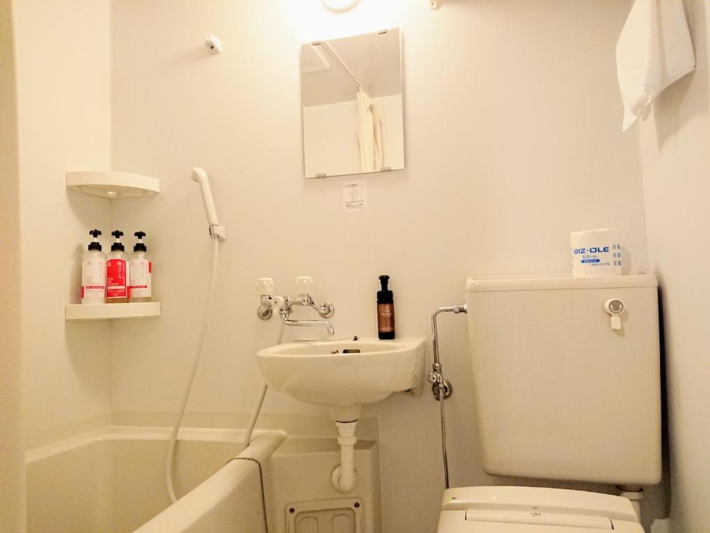 Koupelna v ubytování SAKURA SKY HOTEL KASHIWA(桜スカイホテル柏)