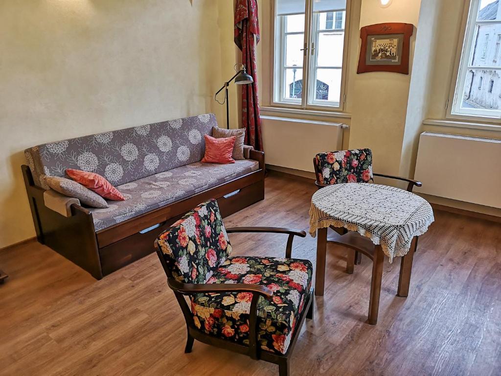 Posezení v ubytování Apartmány na Trojmezí, byt Florián