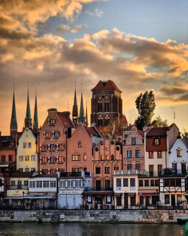 Výhľad na mesto Gdansk alebo výhľad na mesto priamo z apartmánu