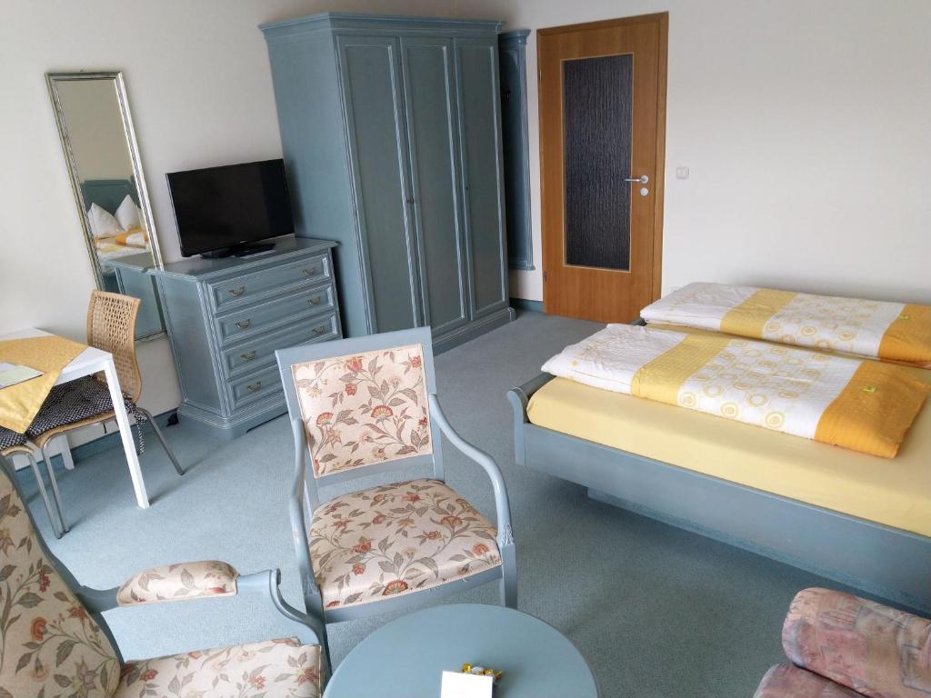 TV a/nebo společenská místnost v ubytování Hotel Fortuna