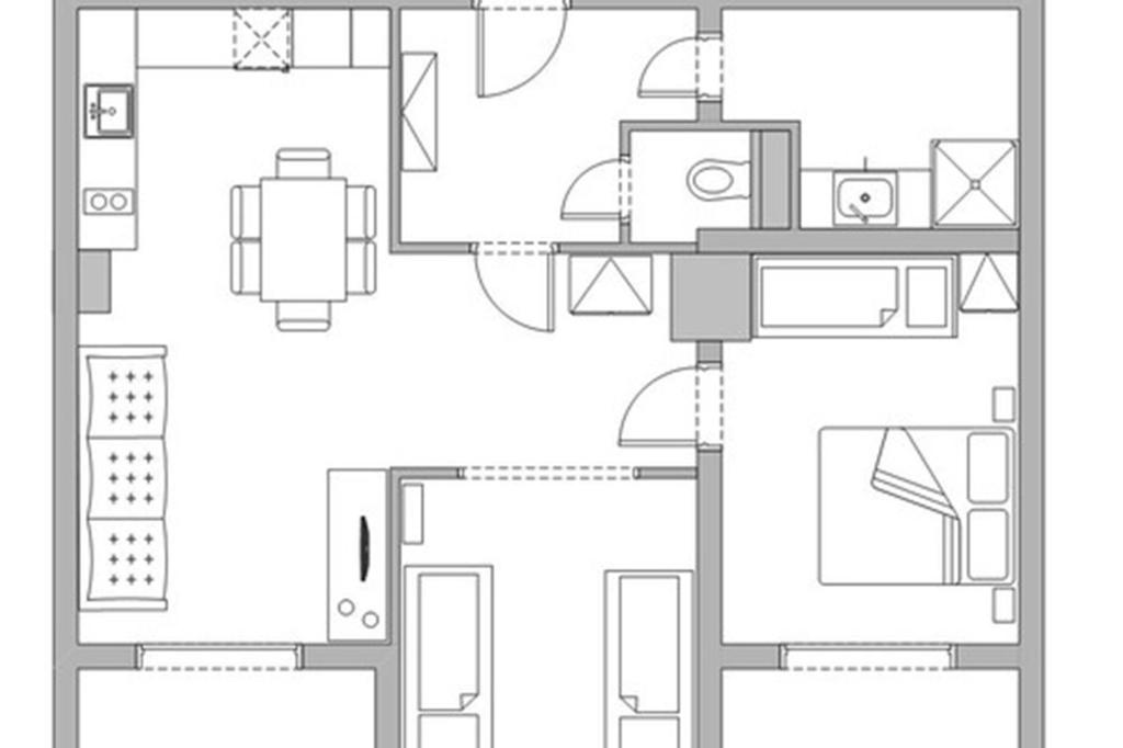 Půdorys ubytování Apartmán 18 - Jestřáb