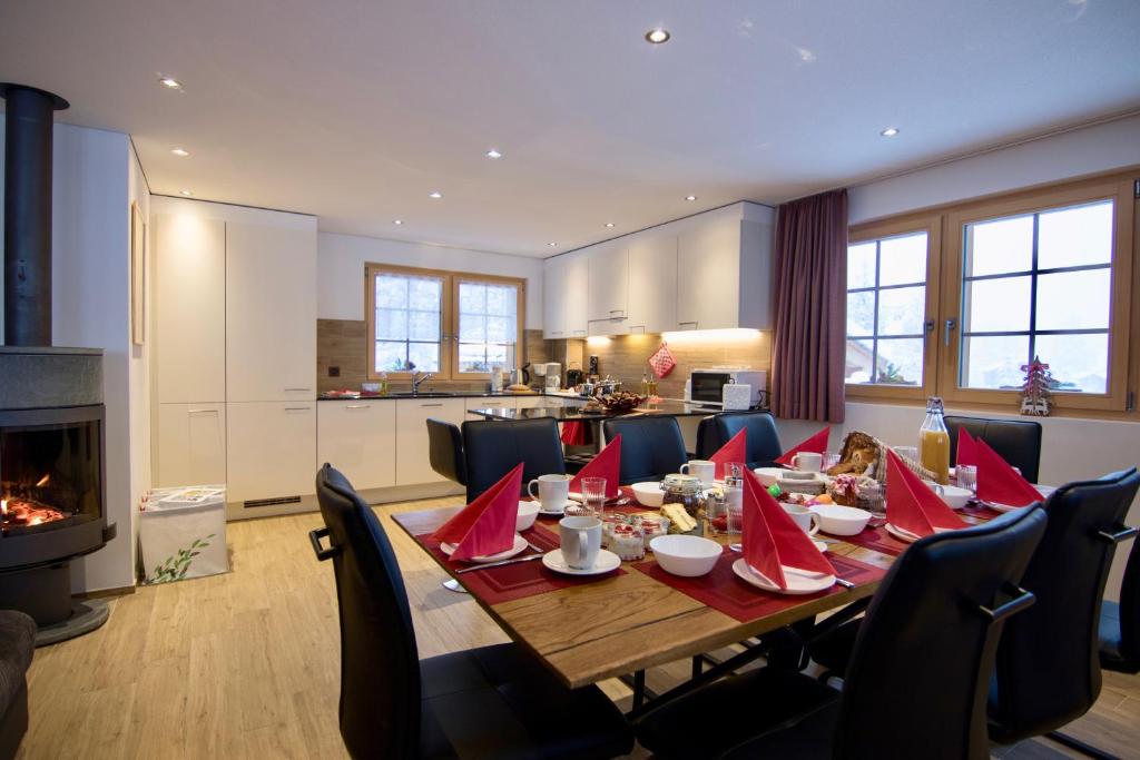 Posezení v ubytování Element Chalets Zermatt