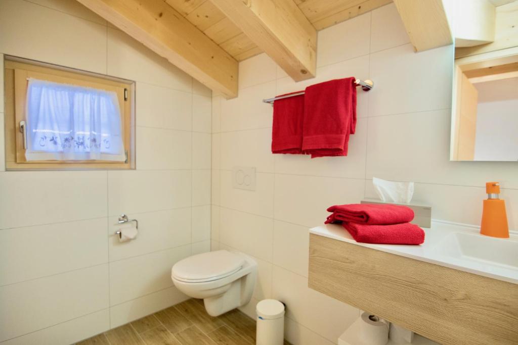 Koupelna v ubytování Element Chalets Zermatt