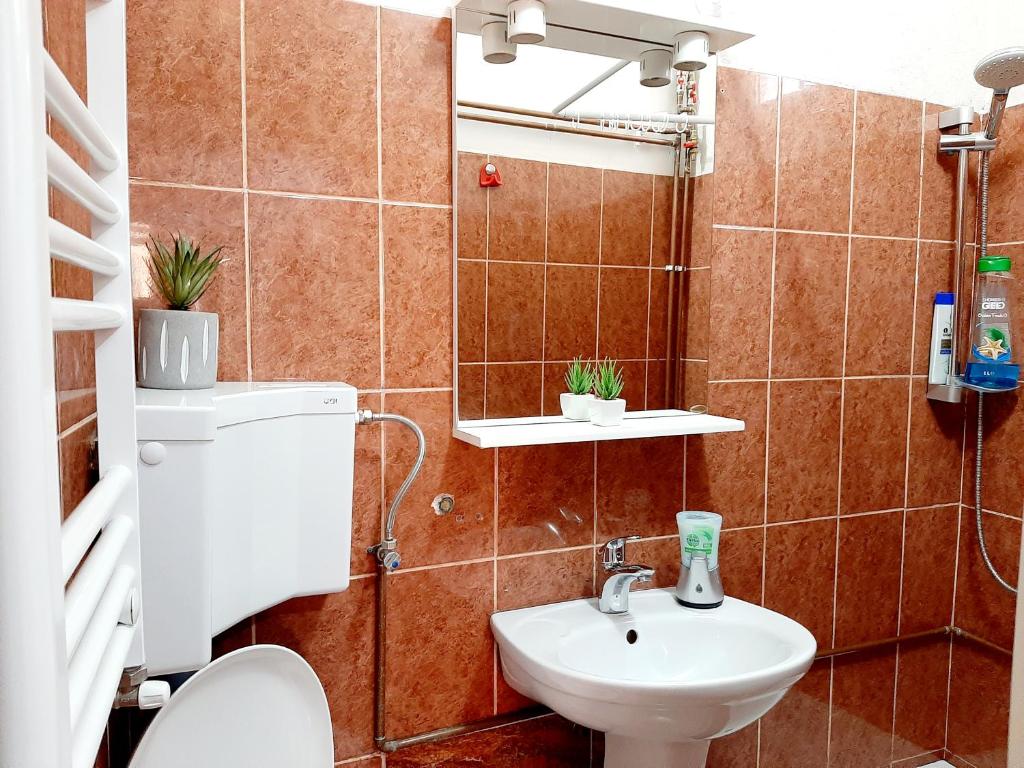 Koupelna v ubytování Casa Hermann