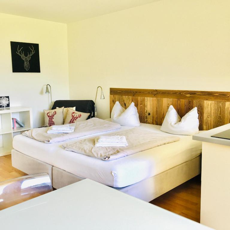 Postel nebo postele na pokoji v ubytování Appartements Domizil