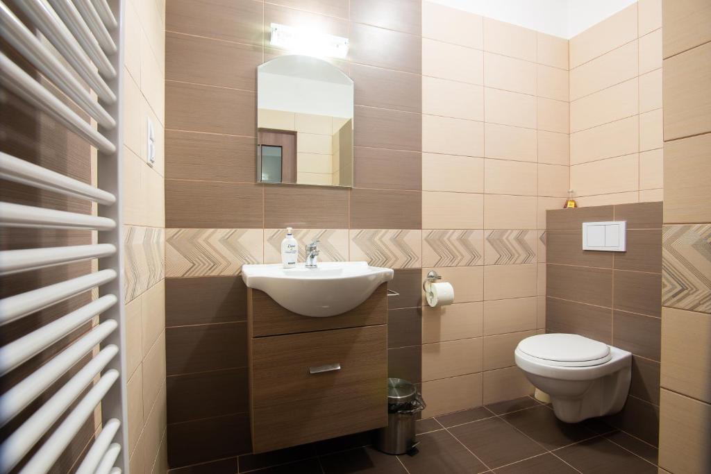 Koupelna v ubytování Casa Nagy