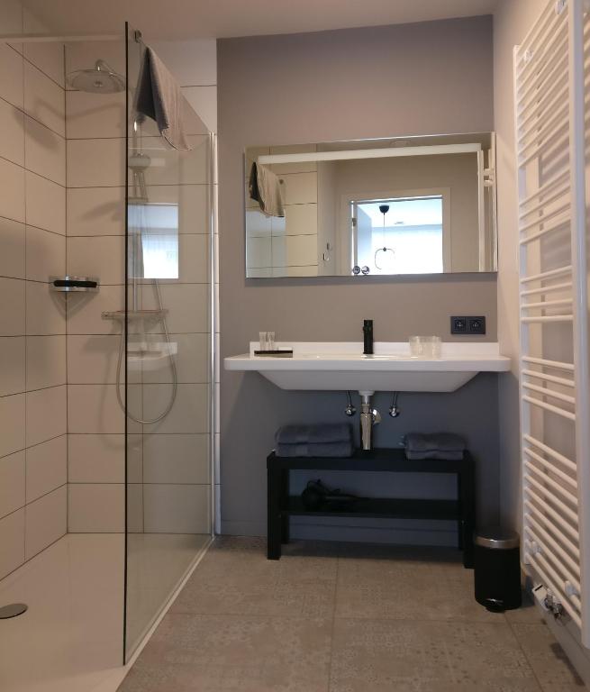Koupelna v ubytování B & B De Veurnse Slaper