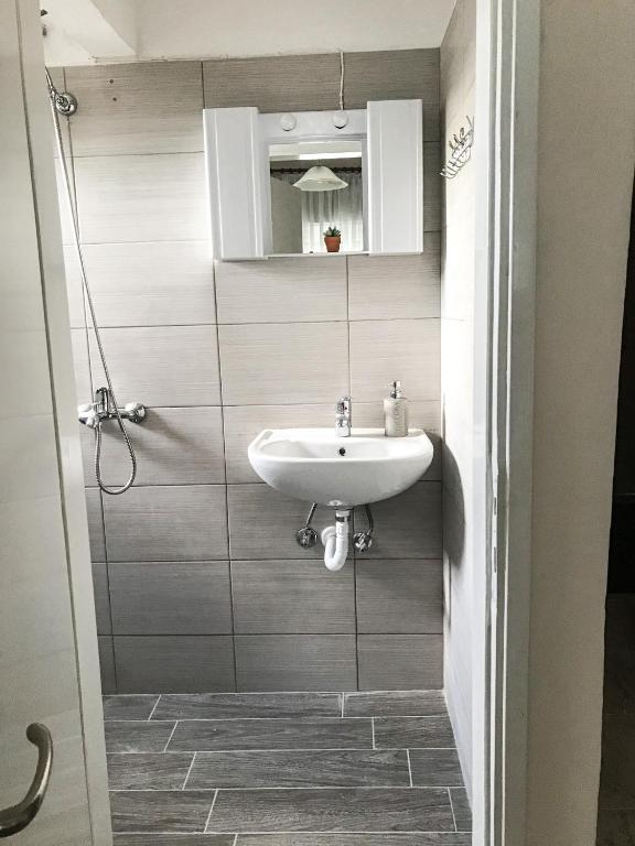 Koupelna v ubytování Aktaion Hotel