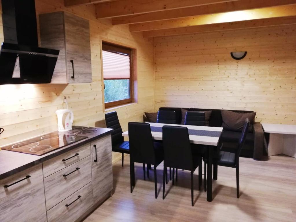 Kuchyň nebo kuchyňský kout v ubytování Rodzinna Przystań