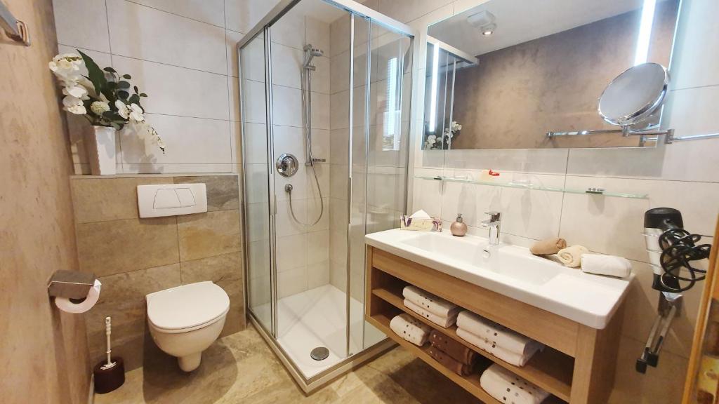 Koupelna v ubytování Appartements-Pension Reinstadler