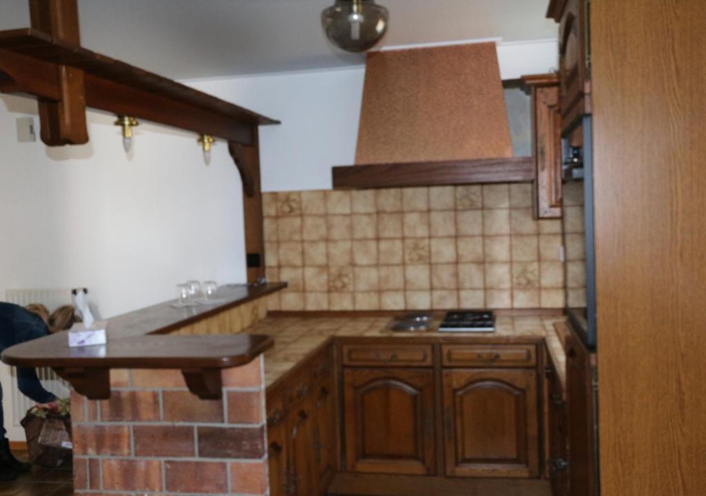 Kuchyň nebo kuchyňský kout v ubytování Hotel Le Rivage
