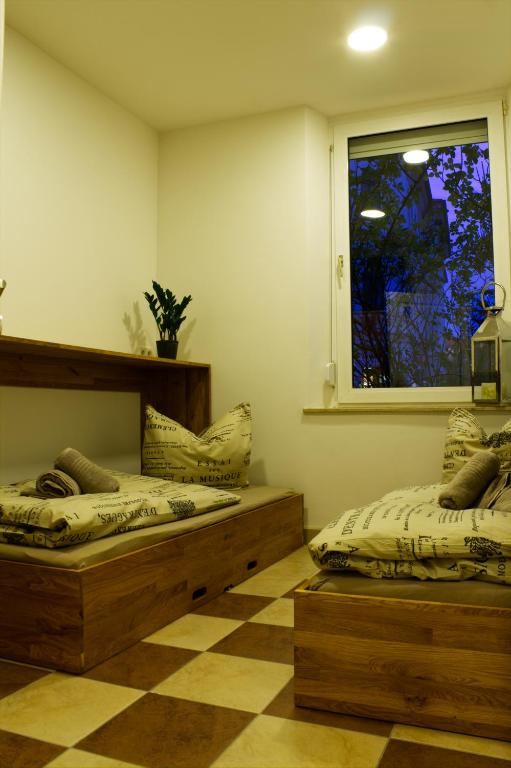 Postel nebo postele na pokoji v ubytování KL17 Ostel Döbeln