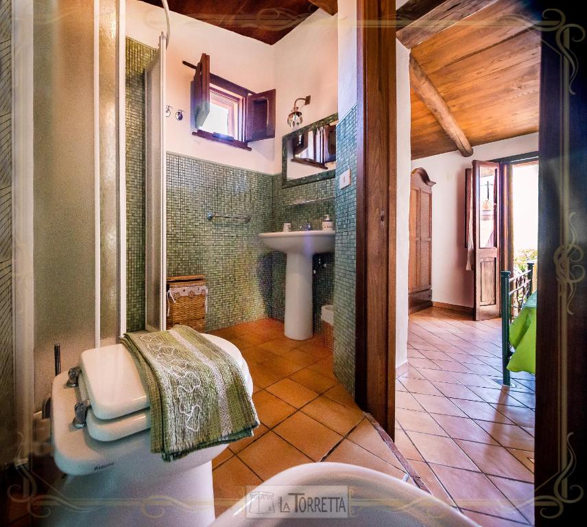 Koupelna v ubytování B&B La Torretta