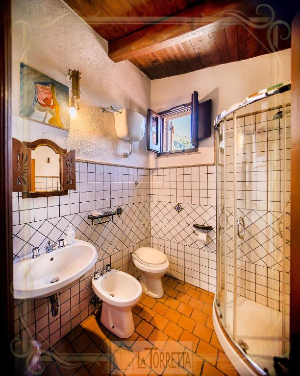 Koupelna v ubytování B&B La Torretta
