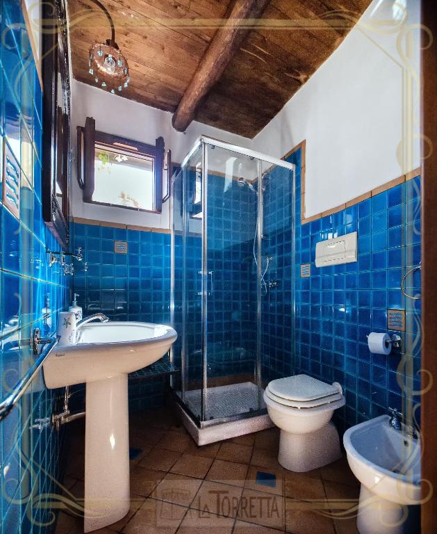 Koupelna v ubytování B&B La Torretta
