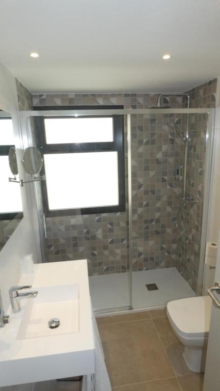 A bathroom at Hotel Zeus