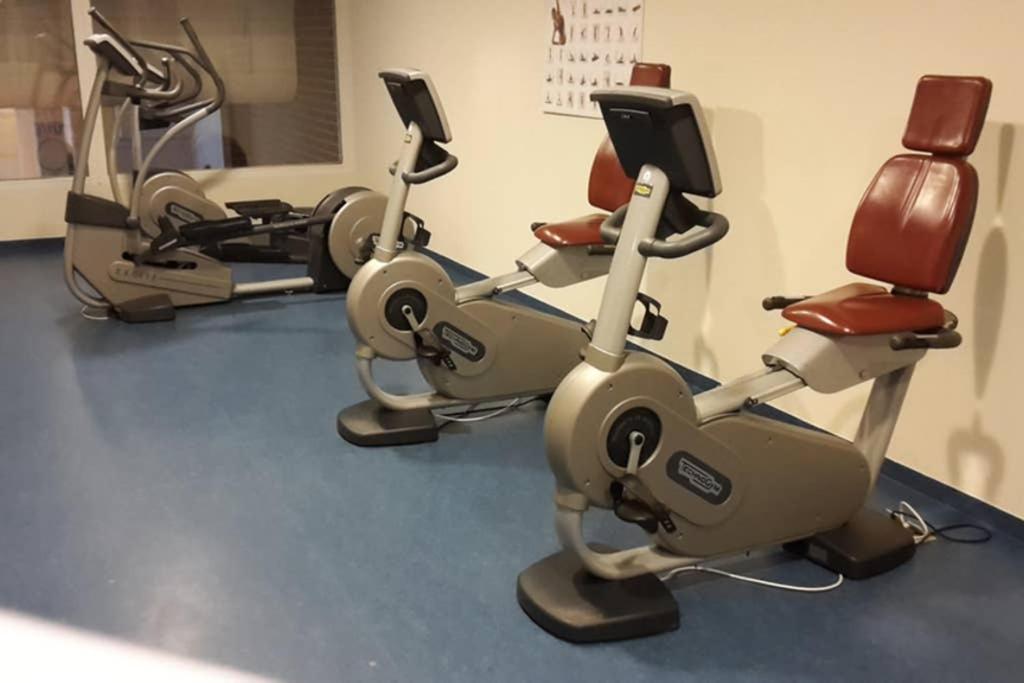 Fitness centrum a/nebo fitness zařízení v ubytování Bayerwald Appartement
