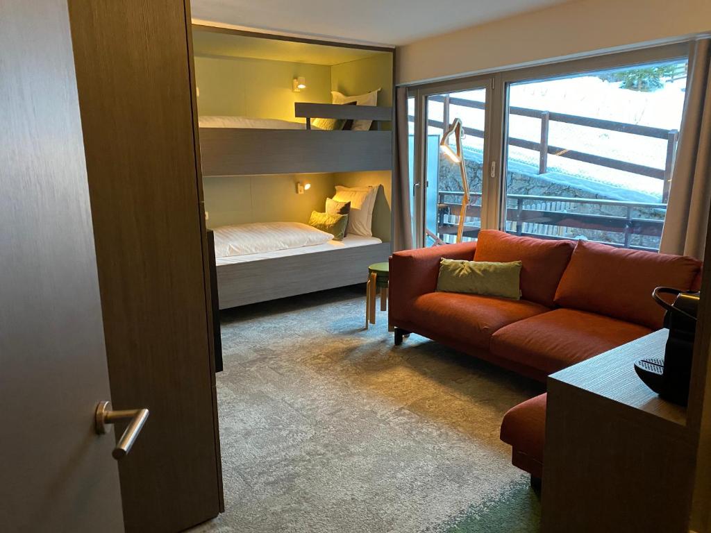 Posezení v ubytování Hotel Les Etagnes