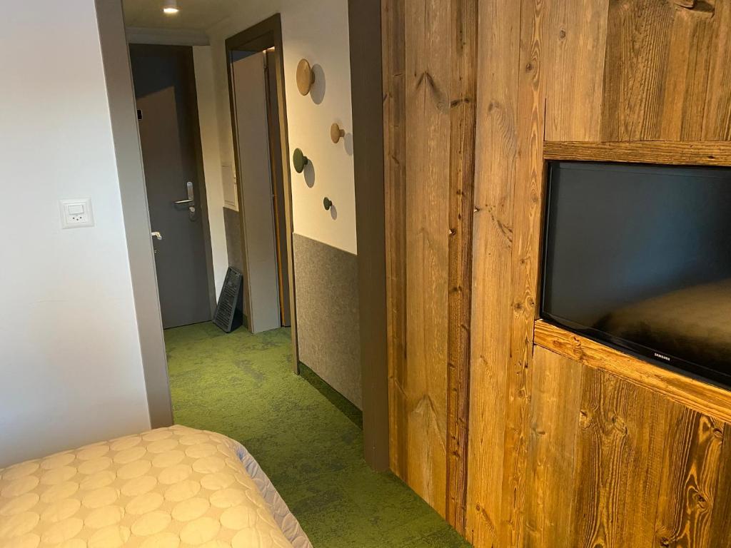 TV a/nebo společenská místnost v ubytování Hotel Les Etagnes