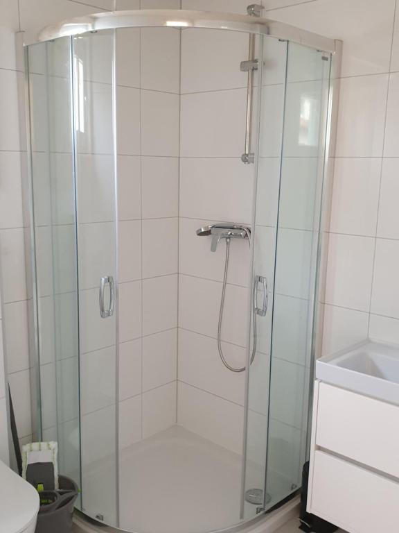 Koupelna v ubytování A&M Apartamenty