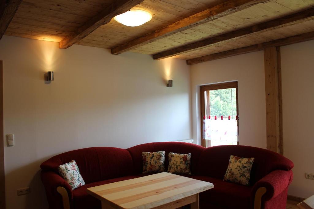 Posezení v ubytování Gästehaus zum Prinzenfelsen