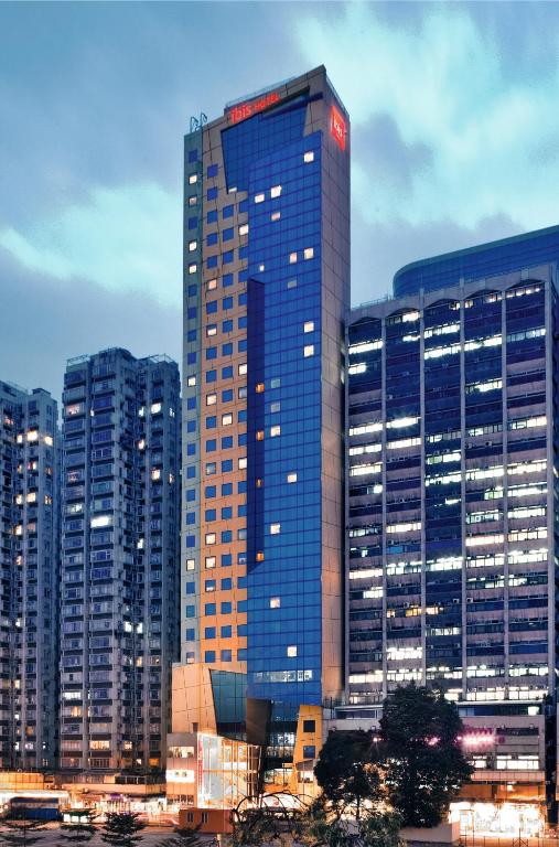 Nespecifikovaný výhled na destinaci Hongkong nebo výhled na město při pohledu z hotelu