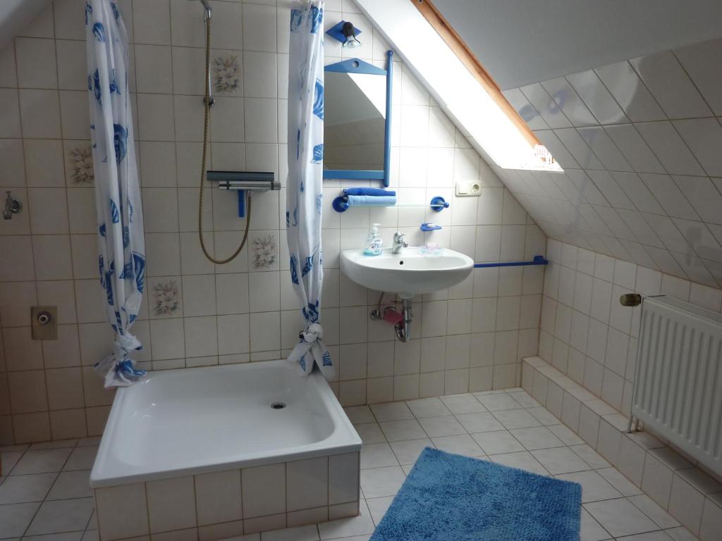 Koupelna v ubytování Ferienwohnung Radszys