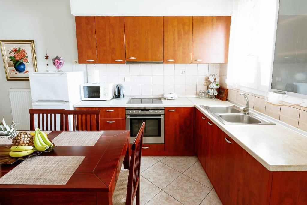 Kuchyňa alebo kuchynka v ubytovaní Eleni's home