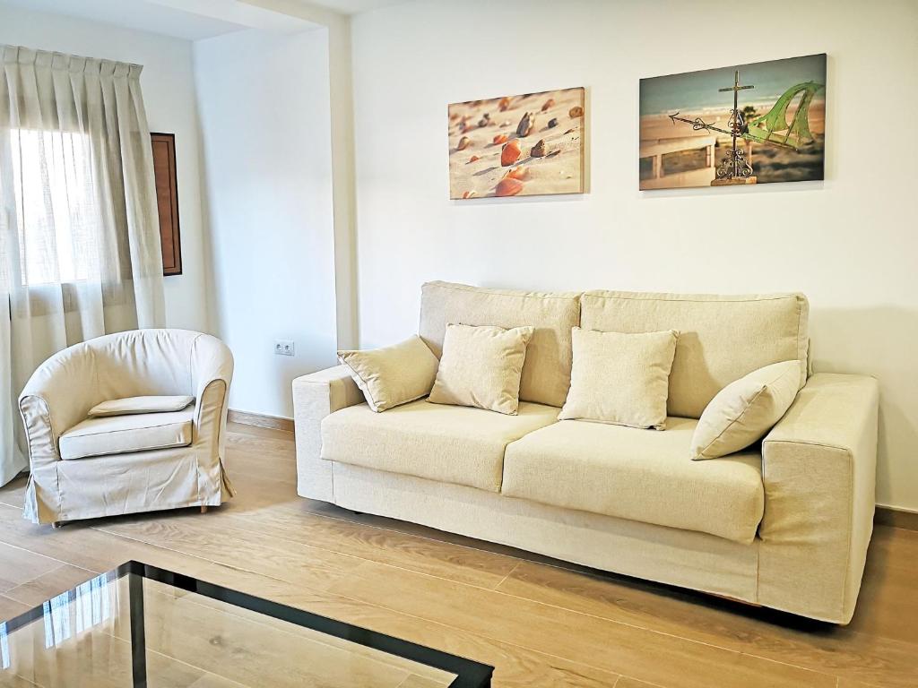 Posezení v ubytování AG Apartamentos en Conil