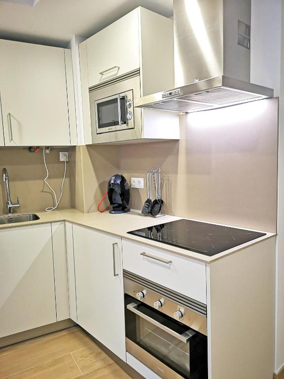 Kuchyň nebo kuchyňský kout v ubytování AG Apartamentos en Conil